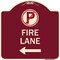 Signmission Fire Lane No Parking and Left Arrow Heavy-Gauge Aluminum Sign, 18" x 18", BU-1818-24020 A-DES-BU-1818-24020 - alternate 1